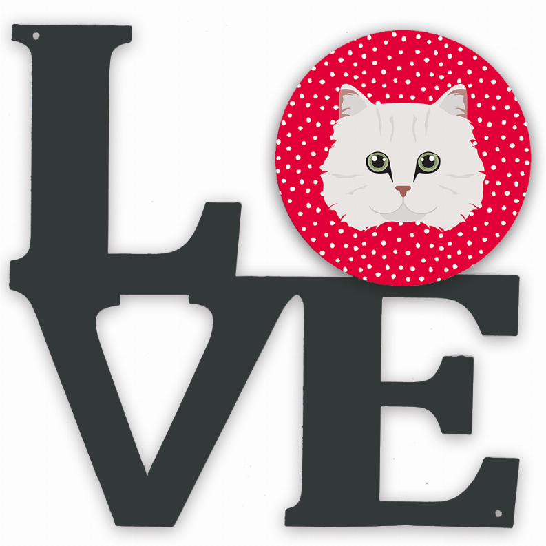 Cat Face Metal Wall Artwork LOVE